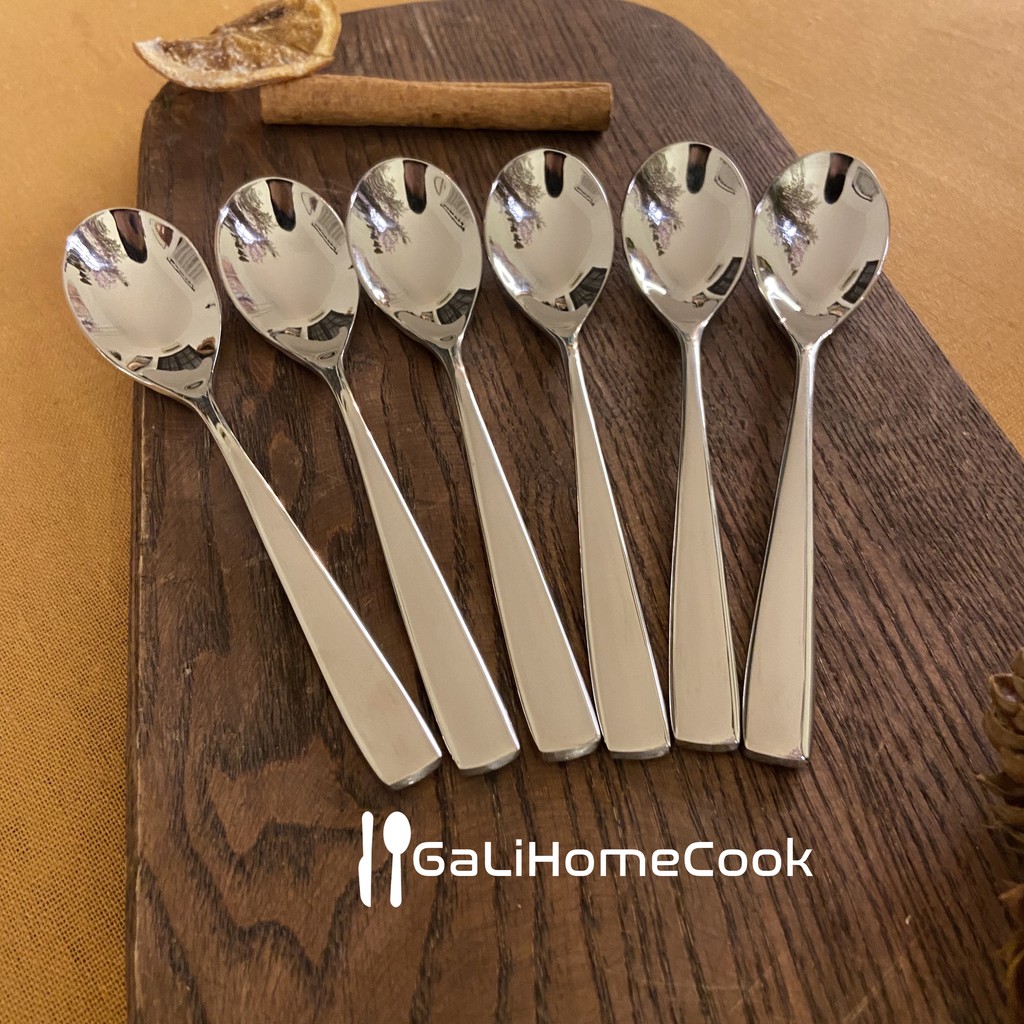 Thìa cà phê (cafe) cán ngắn inox 304 SOLA phong cách Châu Âu cao cấp | GaliHomecook Teaspoon BH9