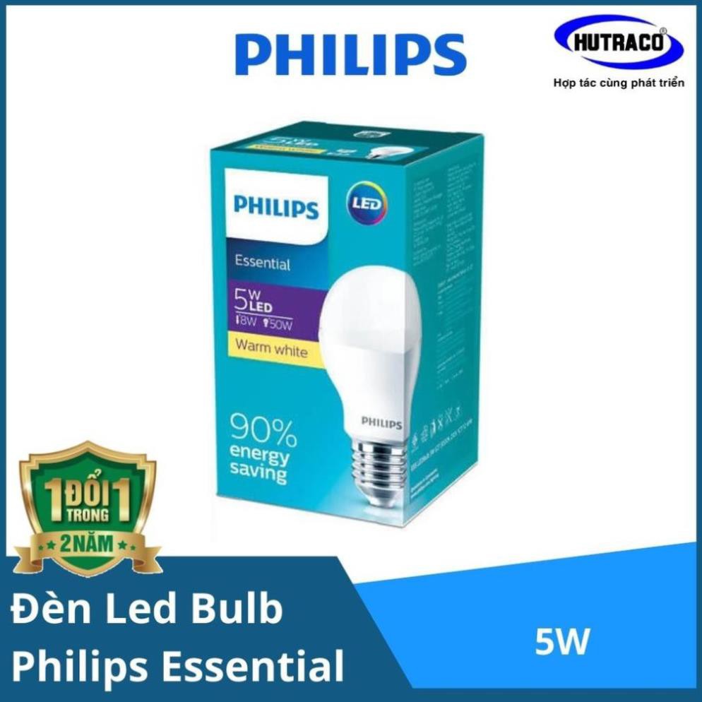 RẺ VÔ ĐỊCH, Cam kết hàng chuẩn và chất lượng, Bóng đèn Led Bulb Philips 5W E27 6500K 230V A60