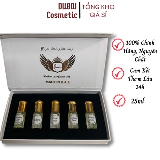 Tinh Dầu Nước Hoa Dubai Chính Hãng Set 5 Chai Nam Nữ 25ml - Dubaicosmetic
