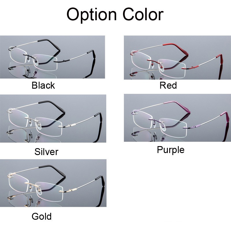 Mắt Kính Không Gọng Bằng Titan Linh Hoạt Siêu Nhẹ