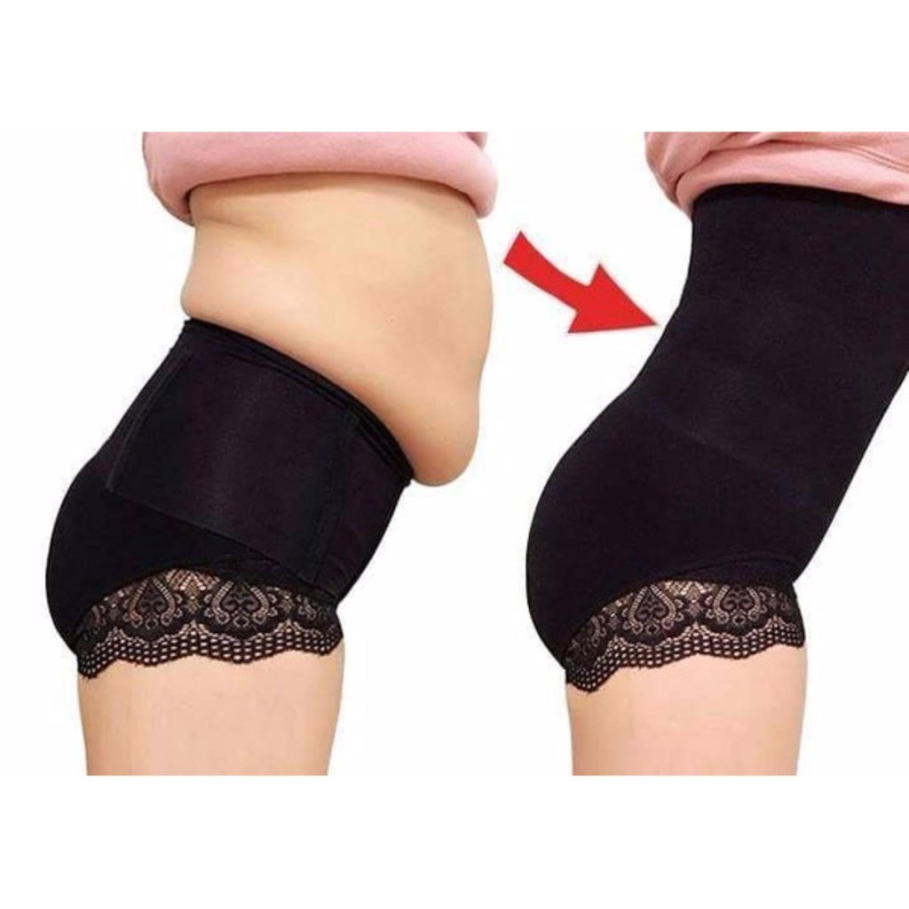 Quần Gen Nịt Bụng Chống Cuộn Viền Ren Cao Cấp