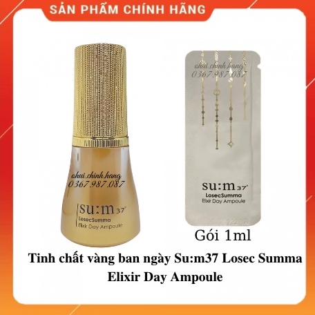 Gói sample Tinh chất vàng ngày Day Ampoule Su:m37  losec SUMMA tái sinh da căng bóng_𝐄𝐁𝐈𝐒𝐔 𝐂𝐎𝐒𝐌𝐄𝐓𝐈𝐂𝐒