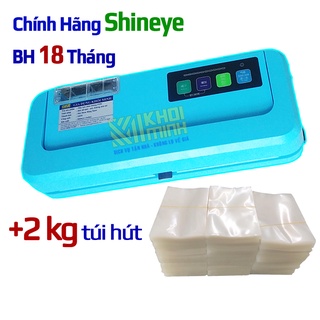 Combo 2kg túi hút chân không và máy hút chân không thực phẩm mini Shineye P290