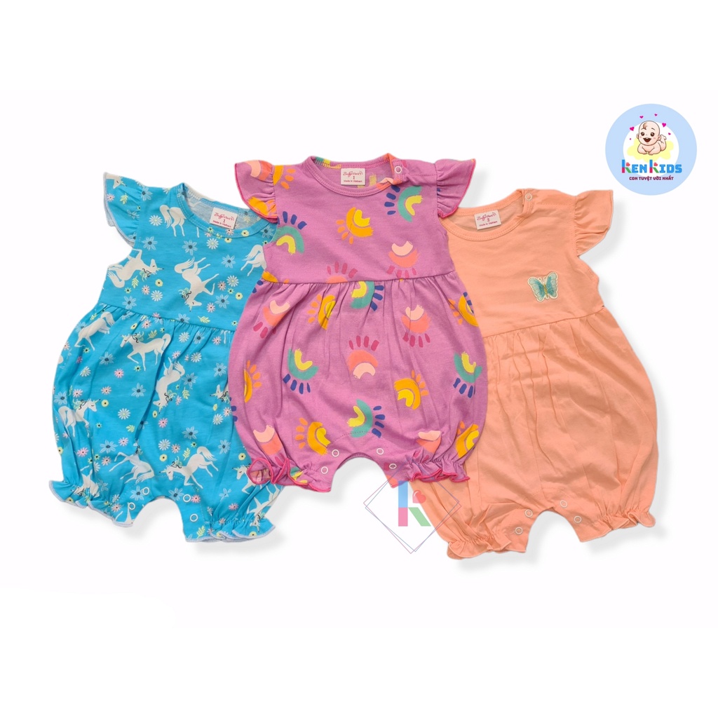 COMBO 3 Bodysuit - Body đùi nhiều màu cho bé gái BabyWear - 3 bộ