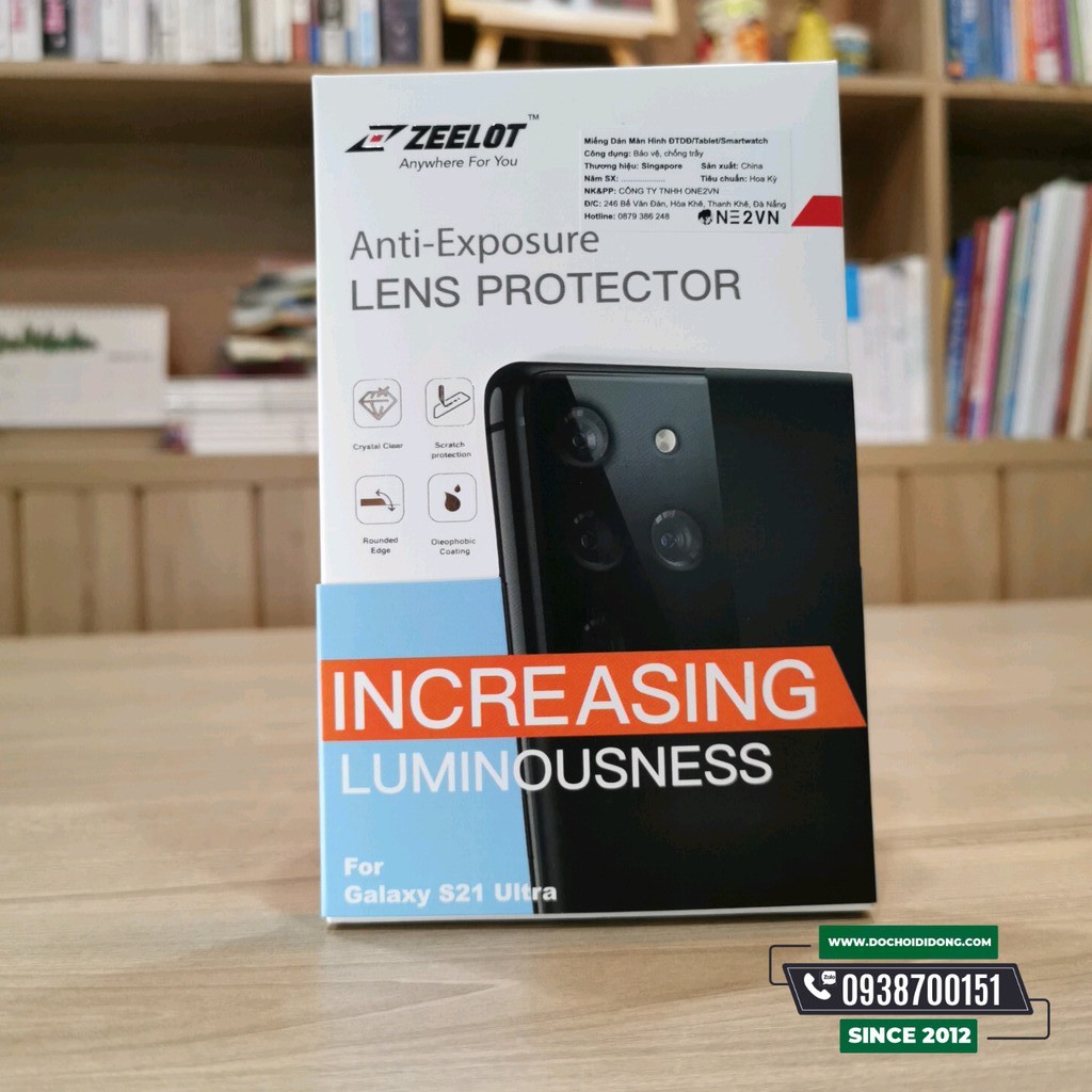 Miếng Dán Cường Lực Camera Samsung S21+ Plus Ultra Zeelot