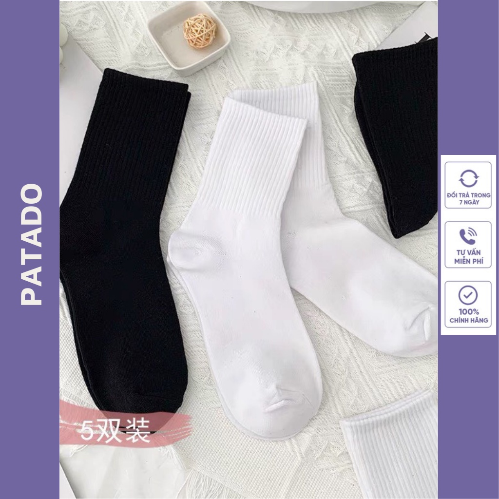 Tất nam nữ cao cổ - cổ ngắn kháng khuẩn khử mùi hôi 100% cotton hàng xuất khẩu
