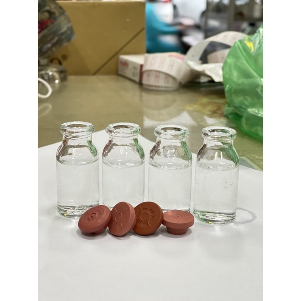 Combo 50 lọ thủy tinh 10ml màu trắng nút cao su