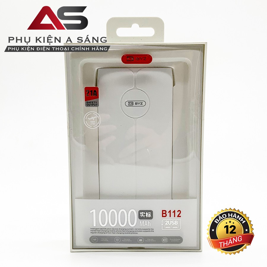 Sạc Dự Phòng BYZ B112 - 10.000mah [Chính Hãng Bảo Hành 12 Tháng]