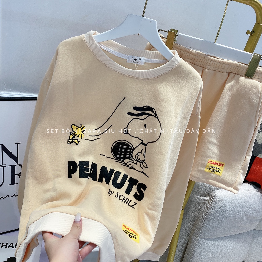 Bộ nỉ hoạt hình chú chó siêu cute HN155