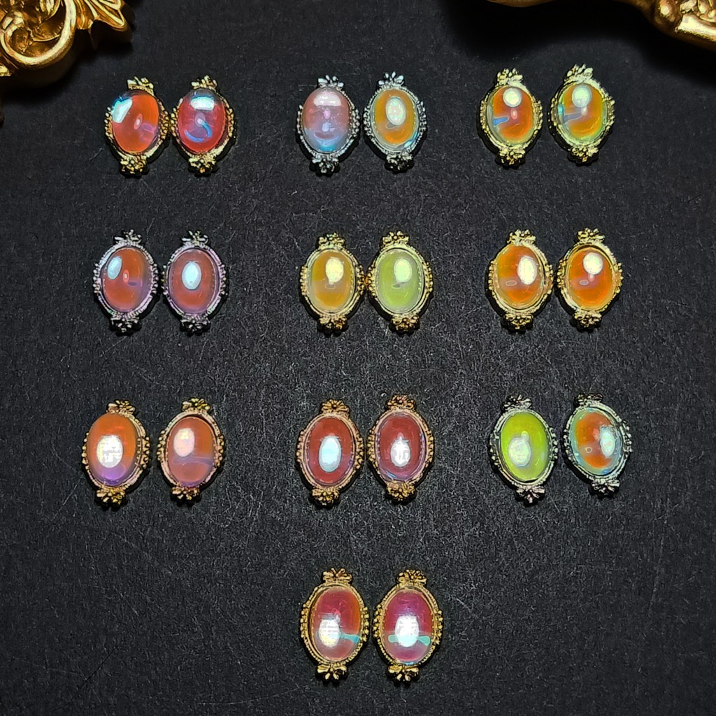 Charm Đá Mắt Mèo Đổi Màu Cực Quang Siêu Sáng C040