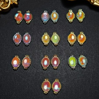 Charm đá mắt mèo đổi màu đính móng C040