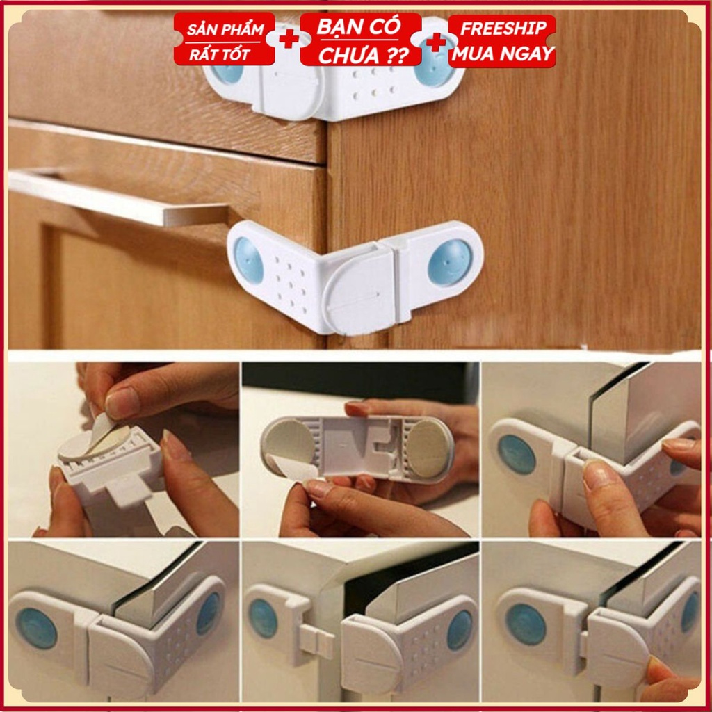 Dây Khóa Đai Nẹp Gài Cạnh Tủ GÓC TỦ NGĂN BÀN, Cạnh Bàn, Ngăn Kéo Cửa - Chống Trẻ Em Kẹp Tay