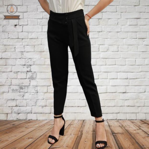 Quần baggy nữ cạp lệch 3 khuy | BigBuy360 - bigbuy360.vn