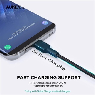 Dây Cáp Sạc Aukey 30cm 3A USB TYPE-C CB-CMD39