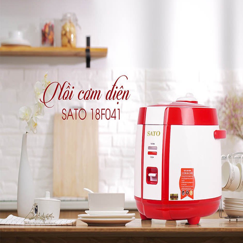 Nồi Cơm Điện SATO 18F041, Dung Tích 1.8L, Công Nghệ Nhật Bản