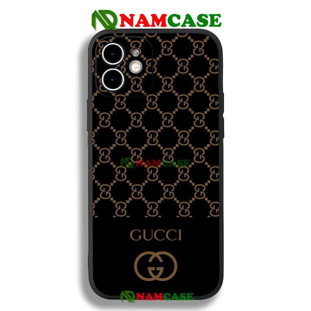 Ốp lưng iPhone Gucci cạnh viền vuông silicon mềm dẻo cho iphone 6/6s/7/8/X/XR/XS/11/12/13 Pro Plus Max