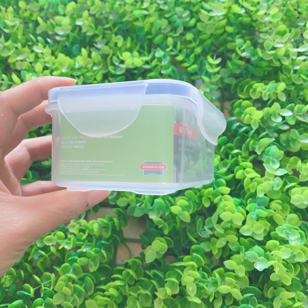 Hộp bảo quản thực phẩm khô BioZone Sunhouse 400ml/ 900ml/ bộ 3 hộp- hàng chính hãng