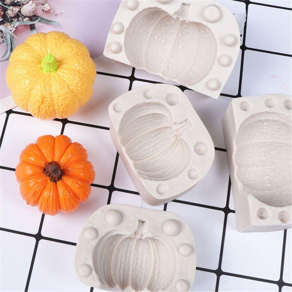 Khuôn Làm Bánh / Xà Phòng Chất Liệu Silicone Tự Làm Hình Bí Ngô 3D