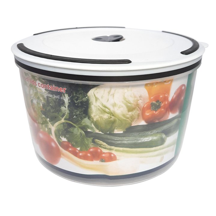 Set 5 Hộp Đựng Thực Phẩm Tủ Lạnh Tròn Có Nắp Đậy Cao Cấp