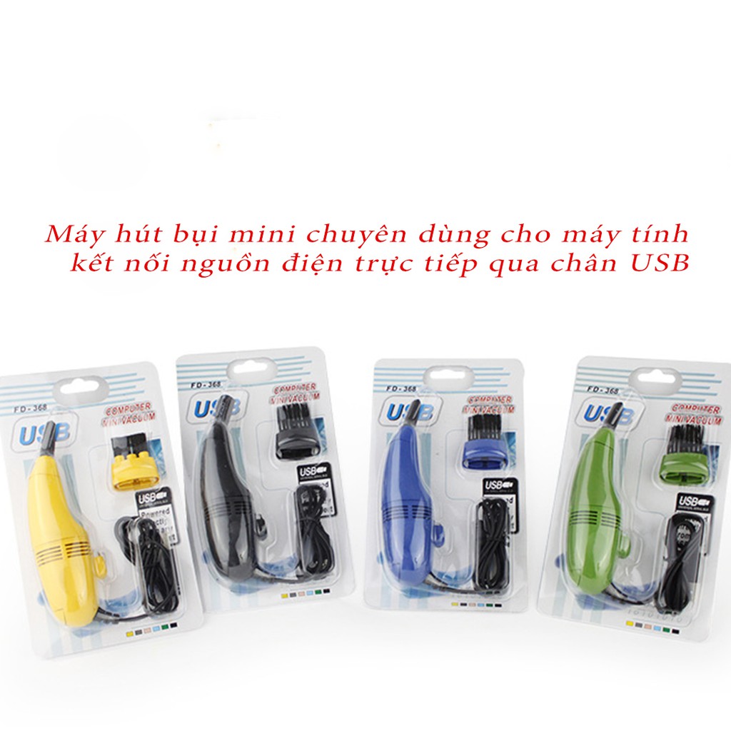 Máy hút bụi mini sạch bụi cho bàn phím máy tính có kết nối qua cổng USB