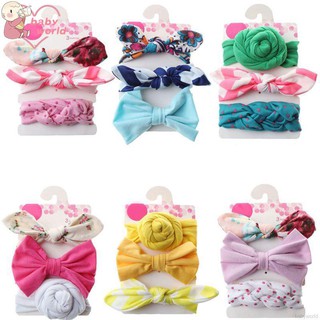 Set 3 băng đô nơ hoa dễ thương cho bé gái