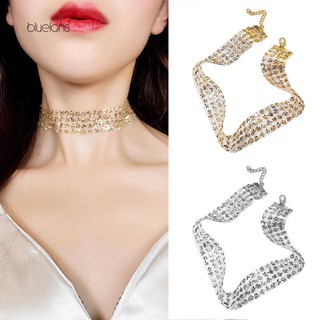 [Bluelans] Thời Trang Nữ Sáng Bóng Paillette Trang Trí Vòng Cổ Câu Lạc Bộ Trang Sức Chocker