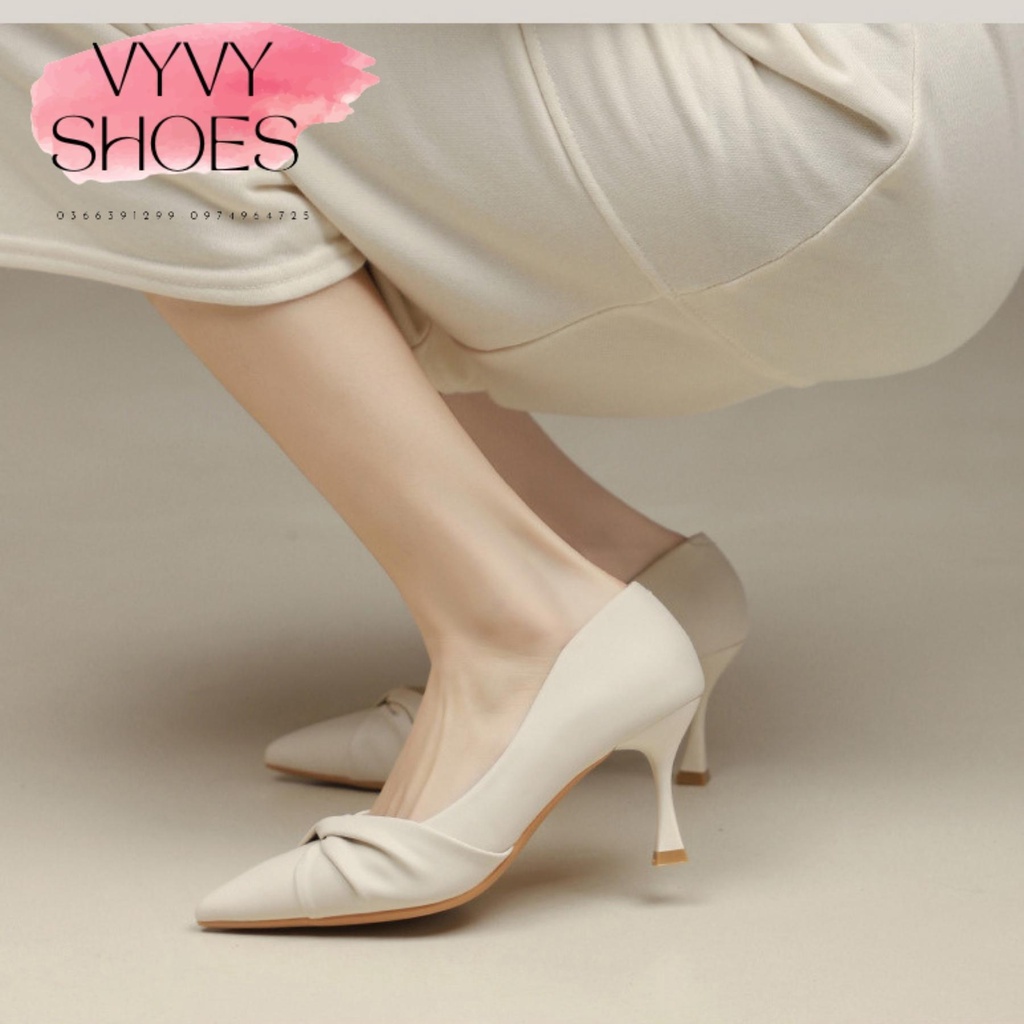 MÃ  GIÀY CAO GÓT CAO CẤP GÓT NHỌN CAO 7P SANG CHẢNH FULLBOX da xoắn VYVYSHOES-169