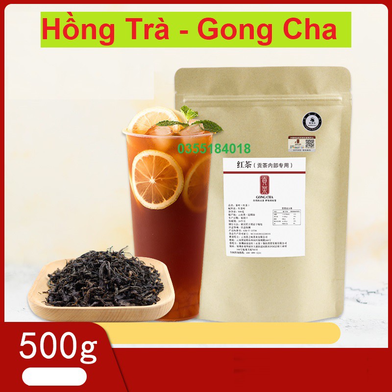 Hồng trà Gông cha ( Gongcha Gong cha ) pha chế trà sữa - trà đào thơm ngon đậm vị Túi 500g