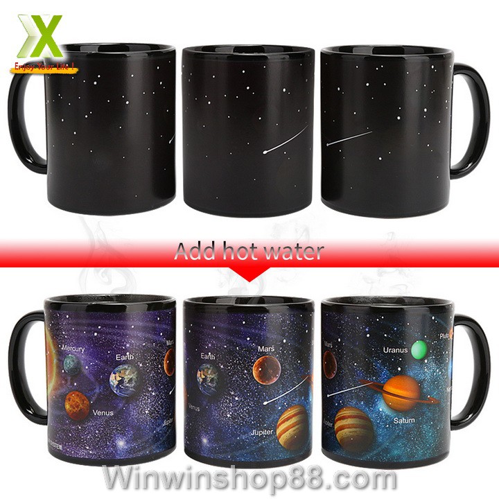 Ly uống nước đổi màu in hình 12 chòm sao hệ mặt trời - Muasamhot1208