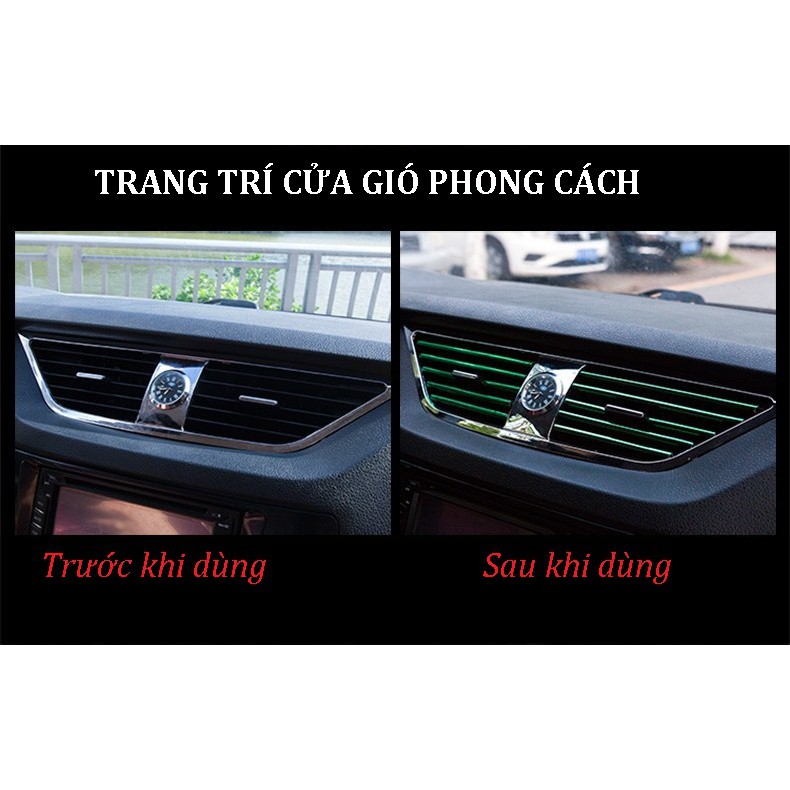 Nẹp chỉ trang trí cửa gió ô tô 2 mét 6 màu cá tính phong cách Hàn Quốc