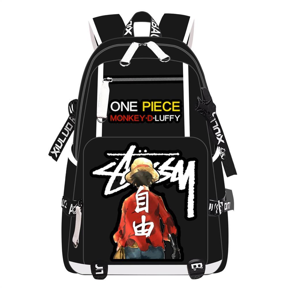 Ba Lô Đi Học Sức Chứa Lớn In Hình anime one piece Luffy Hai Chiều Thời Trang Cho Nam