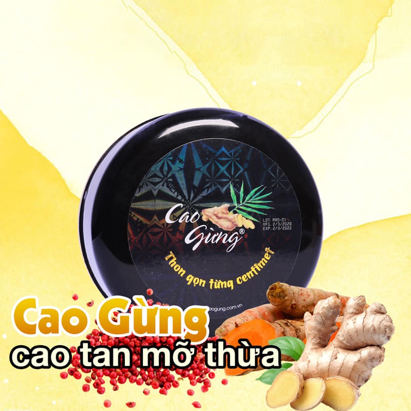 Cao Gừng Tan Mỡ Thiên Nhiên