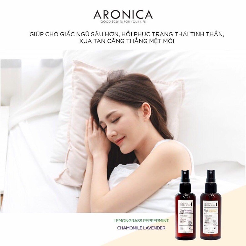 Xịt Vải Khử Khuẩn Mùi Hôi Quần Áo ARONICA ORIGINAL PILLOW SPRAY 100ml