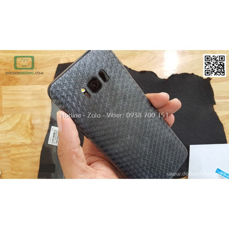 Miếng Dán Mặt Sau Samsung Galaxy S8 Plus Carbon