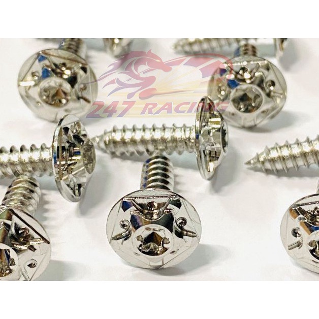 10 con ốc SALAYA 5li18 răng Thưa đầu Sao Kim Cương gắn xe máy Exciter,winner,Sirius,Sonic....Wave,dream