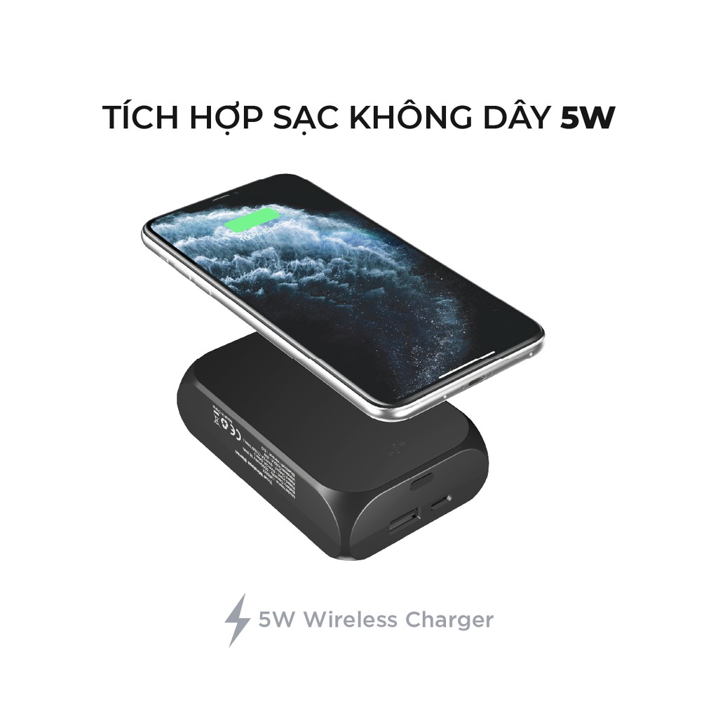 [Mã SKAMCLU9 giảm 10% đơn 100K] Tai nghe True Wireless Stereo Energizer UB5001 kiêm sạc dự phòng 5000mAh, bluetooth V5.