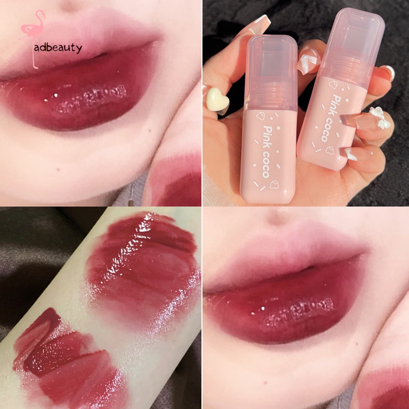 Son Bóng Dưỡng Ẩm Lâu Trôi Hình Bánh Donut Màu Hồng Dễ Thương Son Bóng Dưỡng Ẩm Chống Thấm Nước Thiết Kế Hình Bánh Donut Dễ Thương