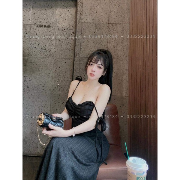 BIGSIZE NỮ ĐẦM BODY 4 DÂY NHÚN NGỰC CÓ MÚT TÔN DÁNG