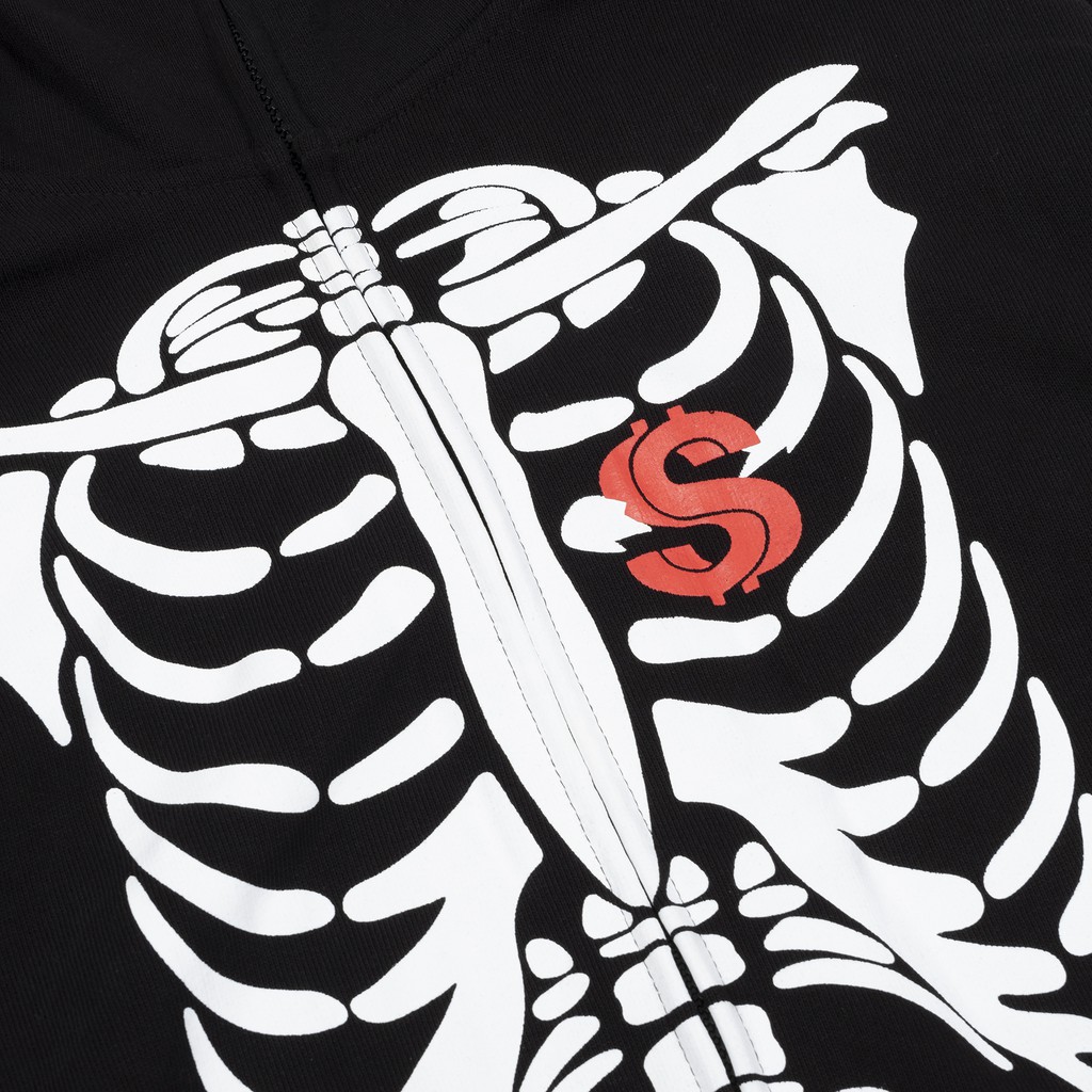 Áo Outerwears Sweater Local Brand, họa tiết đầu l.â.u, chất cotton Unisex Sweatshirts -"SKELETON" ZIPPED HOODIE