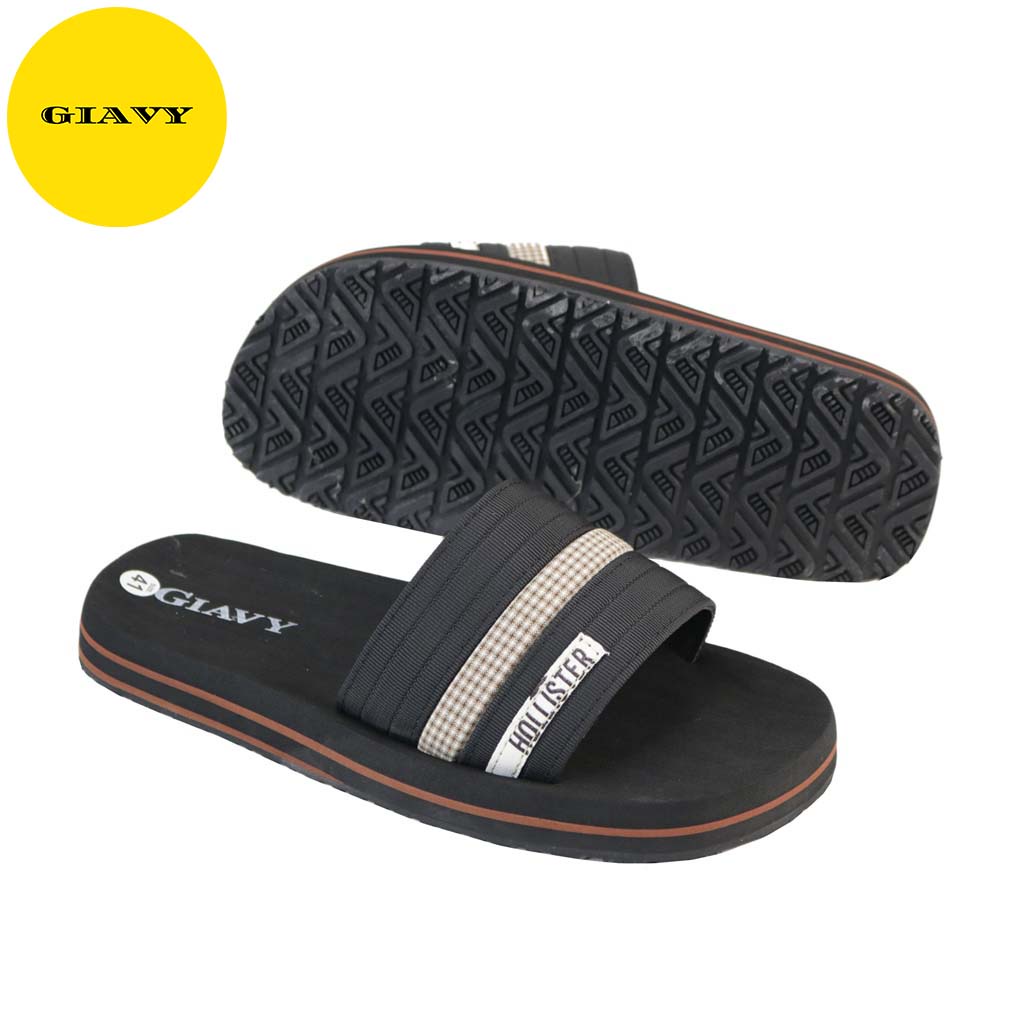 Dép xốp nam quai ngang, quai vải chất xốp mềm, êm chân DXM519 - GIÀY GIAVY
