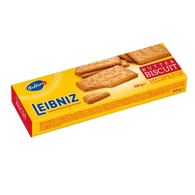 3 gói bánh quy bơ Leibniz Đức 100g bơ tự nhiên và dầu hướng dương, bánh thơm ngon giòn tan