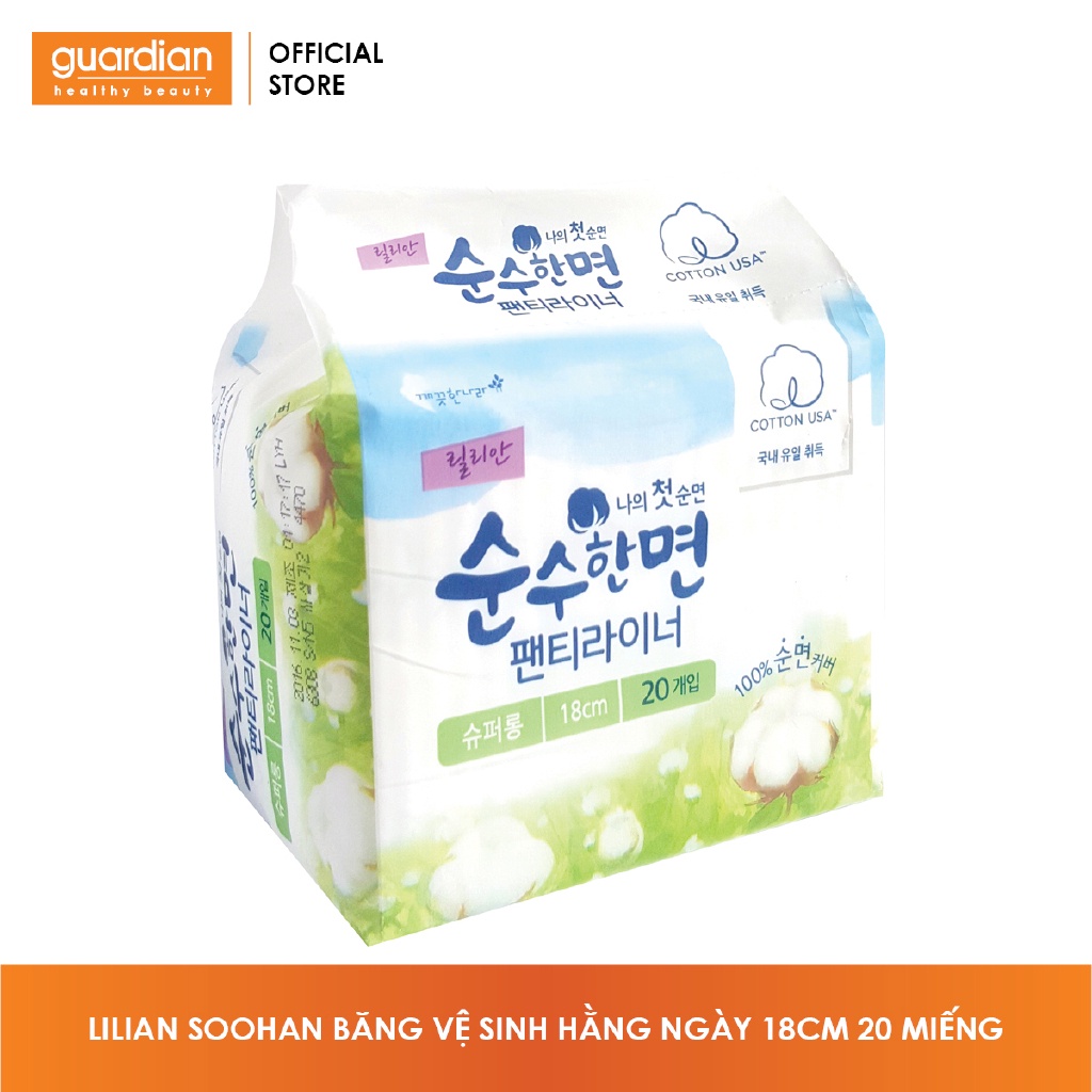 Băng vệ sinh hàng ngày Kleannara Lilian Soohan không cánh 20 miếng