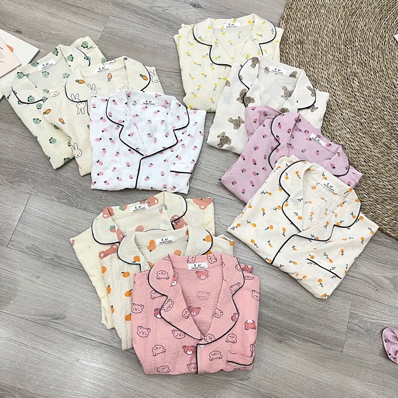 Bộ đồ pijama chất xôp nhiều màu siêu xinh
