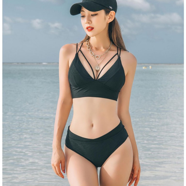 BIKINI Hai mảnh, dây đan lưng [ẢNH THẬT] [MẶC LÀ ĐẸP]  Đồ bơi đi biển Quần chéo Sexy 1966 NoI1