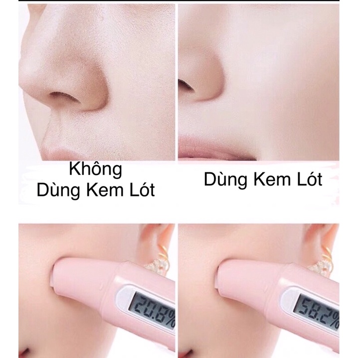 Kem lót Lameila CHÍNH HÃNG ba màu xanh tím đào che khuyết dưỡng ẩm đều màu da