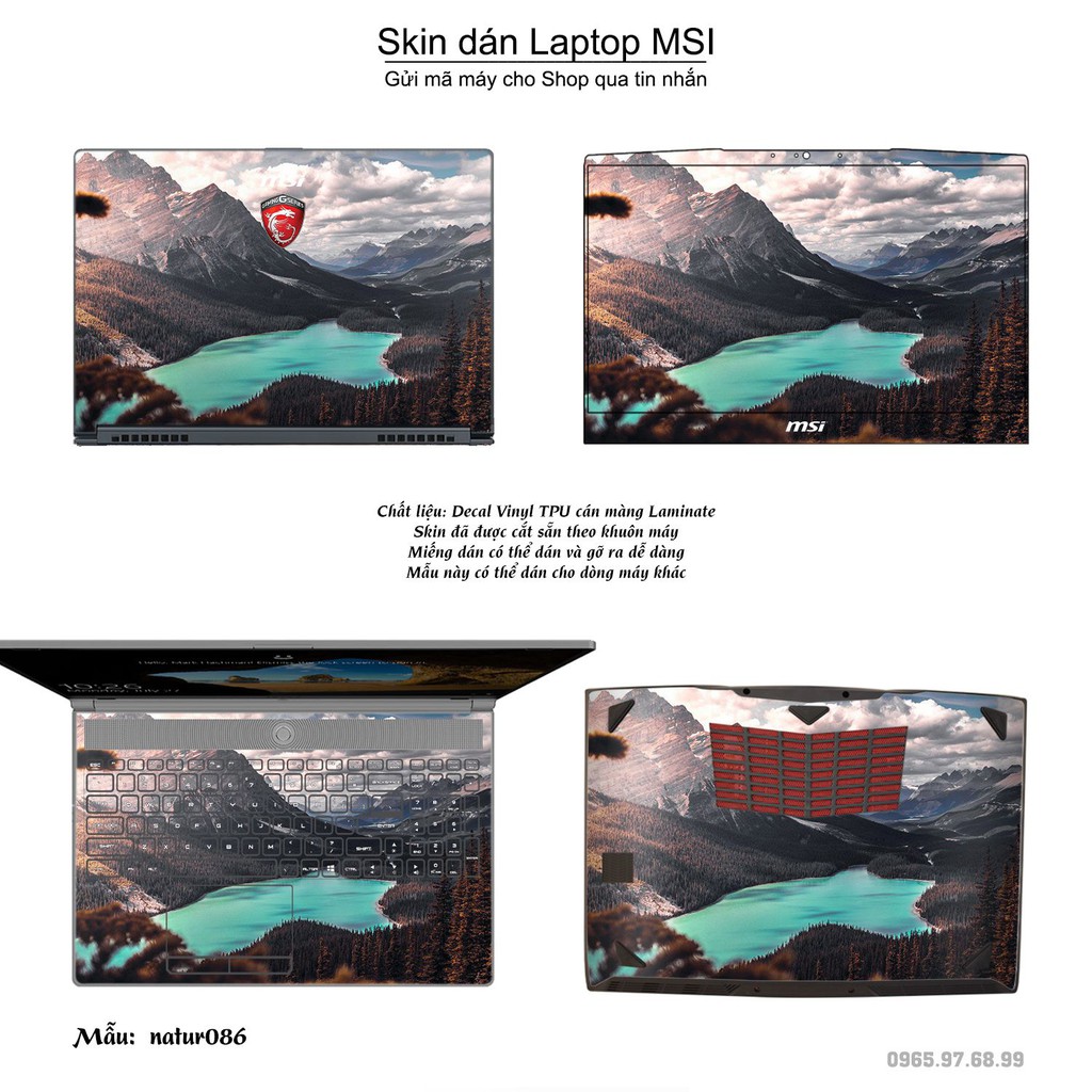 Skin dán Laptop MSI in hình thiên nhiên nhiều mẫu 4 (inbox mã máy cho Shop)