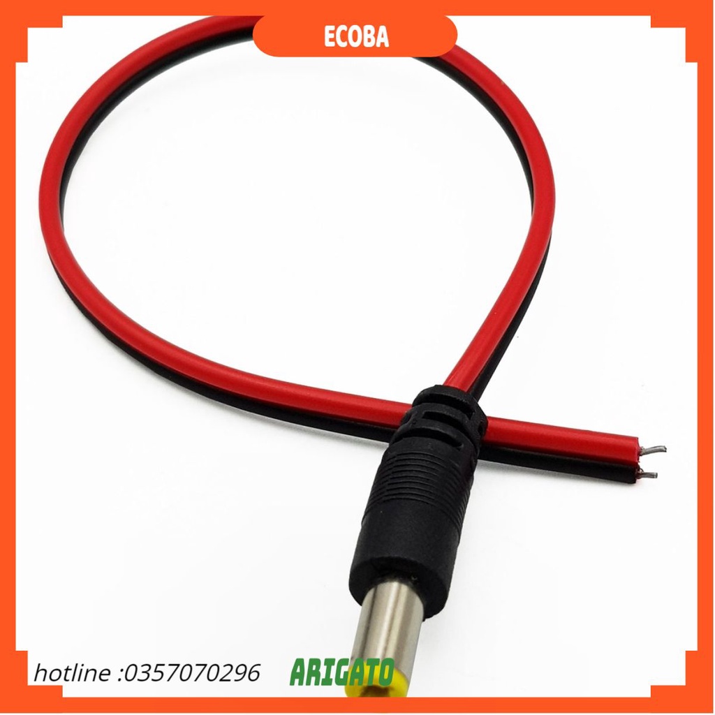 10 dây nguồn cáp kết nối Jack DC 5.5*2.1mm Dây Đực ECOBA