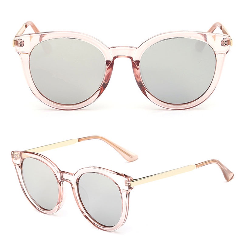 Kính Mát Mắt Mèo Oversize Gọng Kim Loại Phong Cách Retro Cho Nữ