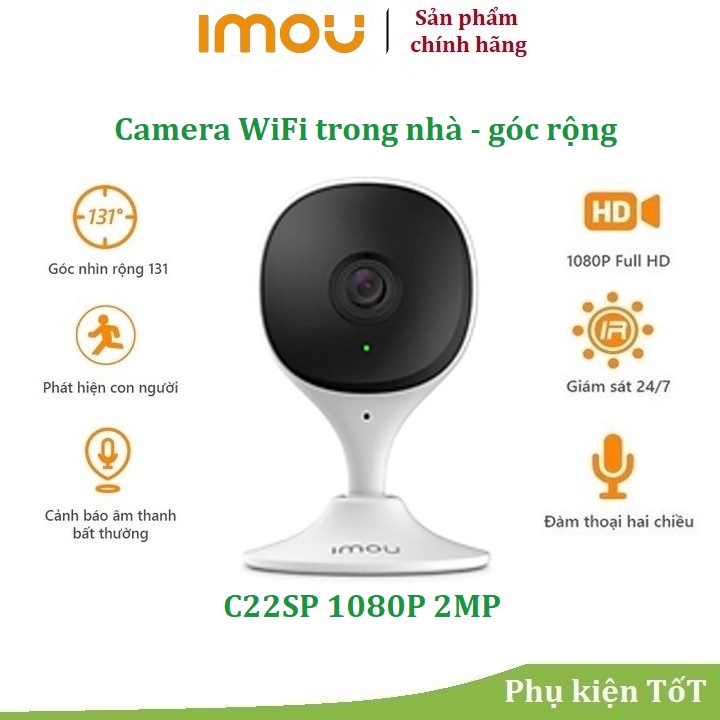 Camera WiFi imou C22SP 1080P 2MP - Nhỏ gọn , góc rộng , đàm thoại 2 chiều Chính Hãng