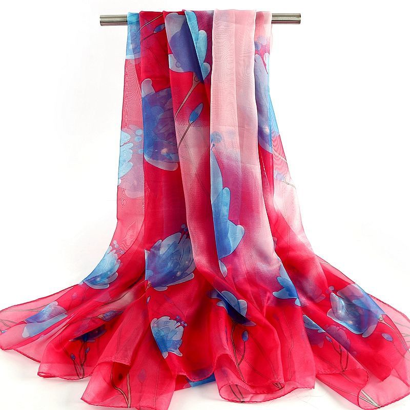 Khăn Choàng Đi Biển Vải Chiffon Cỡ Lớn Thời Trang Cho Nữ